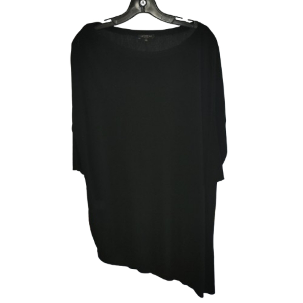 Lafayette 148 black knit asymmetrical dress size M/L